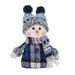 1 PCS Christmas Handmade Gift Cute Snowman Animated Plush Knit Doll Collectible Figurine Xmas Bedroom Home Decorations Holiday Presents Fabric Doll Cute Ski Swing Snowman Decora