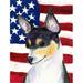 Carolines Treasures USA American Flag with Fox Terrier Garden Size Flag