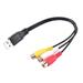 1Pc Usb Male Plug To 3 Rca Female Adapter Audio Converter Video Av A/V Cable Usb To Rca Cable For Hdtv Tv Wire Cord