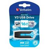 Verbatim Store n Go V3 16 GB USB 3.0 Flash Drive - Caribbean Blue - External 49176