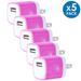 USB Wall Charger Adapter 1A/5V 5-Pack Travel USB Plug Charging Block Brick Charger Power Adapter Cube Compatible with iPhone Xs/XS Max/X/8/7/6 Plus Galaxy S9/S8/S8 Plus Moto Kindle LG HTC Google