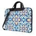 ZICANCN Laptop Case 13 inch Blue Floral Motif Tribal Work Shoulder Messenger Business Bag for Women and Men