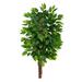 Nearly Natural 3ft. Artificial Double Trunk Ficus Tree (No Pot) Green