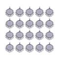 time gemstone pendant charm 100PCS 25mm Time Gemstone Pendant Alloy Round Bottom Pendant lloy Round Pendant Trays Charms DIY Jewelry Making Accessories Ancient Silver