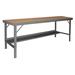 Durham 72 x 36 in. 14 Gauge Ergonomic Folding Leg Work Bench with Tempered Hard Board Over Steel Top - Red - 72in. x 36in.