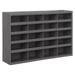 Durham Steel 20 Opening Bins for Small Part Storage - Gray - 33.75 x 8.5 x 22.25 in.