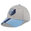 Men's New Era Gray/Light Blue Memphis Grizzlies Striped 39THIRTY Flex Hat