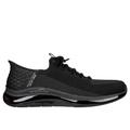 Skechers Men's Slip-ins: Skech-Air Element 2 - New Wind Sneaker | Size 10.0 | Black | Textile | Vegan | Machine Washable