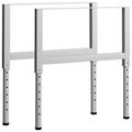 vidaXL 2x Adjustable Work Bench Frames Furniture Work Coffee Dining Table Industrial Leg Bracket Easy Attach Home Workspace Metal Grey