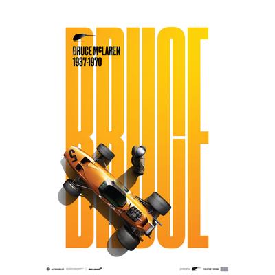 McLaren Papaya - Bruce McLaren Spezial - Spa - Francorchamps Circuit - 1968 Collectors Edition Poster Image