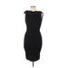 David Meister Cocktail Dress - Sheath Crew Neck Sleeveless: Black Print Dresses - Women's Size 10