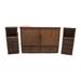 Forest Designs Cabinet Bed & Piers Bundled Set Wood in Black | 45 H x 67 W x 25 D in | Wayfair B3721-3725-CB