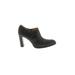 Ballin Ankle Boots: Slip-on Chunky Heel Minimalist Black Solid Shoes - Women's Size 37.5 - Round Toe