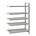 Cambro EXA244272V5480 Camshelving Elements XTRA Vented Shelving Unit - 5 Shelves, 42"L x 24"W x 72"H