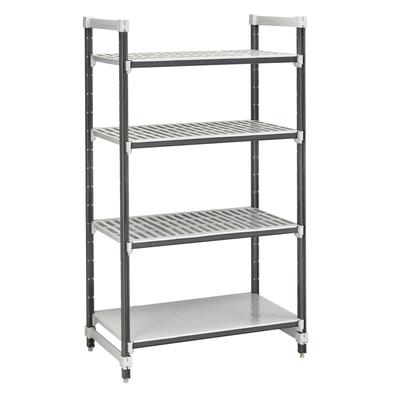 Cambro EXU213664VS4480 Camshelving Elements XTRA Add-On Vented/Solid Shelving Unit - 4 Shelves, 36
