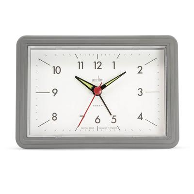 Acctim Drake Mid Century Alarm Clock Grey