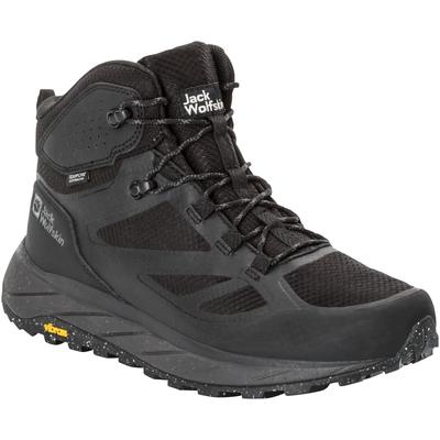 Wanderschuh JACK WOLFSKIN "TERRAVENTURE TEXAPORE MID M", Gr. 41, schwarz, Textil, Synthetik, sportlich, Schuhe, wasserdi