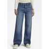 Weite Jeans G-STAR "Jeans Judee Straight", Damen, Gr. 31, Länge 32, blau (faded harbor), Denim/Jeans, Obermaterial: 100% Baumwolle, casual, straight fit, Jeans