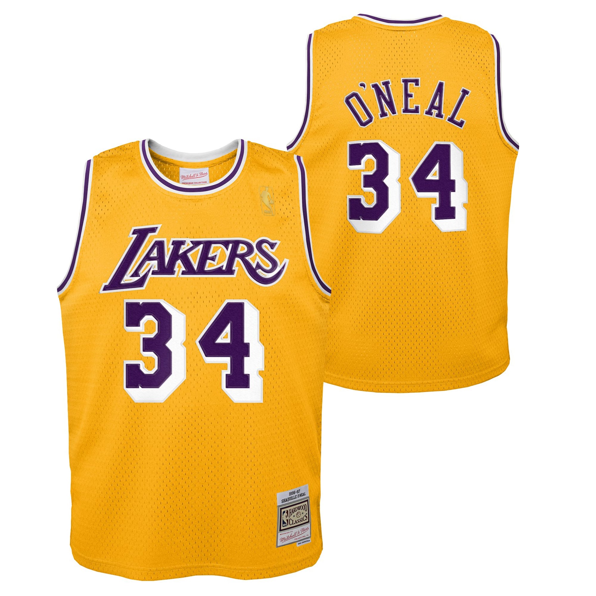 Los Angeles Lakers Shaquille O'Neal Hardwood Classics Road Jersey - Youth - unisexe Taille: L (14/16)