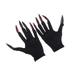 1 Pair Halloween Costume Gloves Red Ghost Nail Gloves Fingernails Shape Accessory