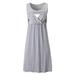 Pregnant Mom Gifts Fashion Solid Stripe Breastfeeding Pregnant Women s Maternity Nursing Dress