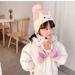 Kids Winter Hat Scarf Set ï¼Œ Warm Knit Beanie Cap & Scarf for Toddler Girls & Boys 1 - 6Y