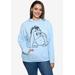 Plus Size Women's Disney Eeyore Hoodie Sweatshirt Fleece Pullover by Disney in Light Blue (Size 4X (26-28))