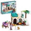 LEGO Disney Wish Asha in der Stadt Rosas, Wish-Film-Set mit Marktplatz, Asha-Minipuppe, Valentino als Spielzeug-Ziege und Stern-Figuren, Geschenk für Kinder ab 6 Jahren, Mädchen und Jungen 43223