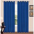 Artistic Fashionista Luxurious Quality THERMAL BLACKOUT EYELET CURTAINS Readymade Fully Lined Ring Top (90" x 90", Blue)