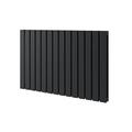 Pinta Horizontal Compact Radiator Double Flat Panel Column Slim Designer Radiator 600 x 816mm – Matt Black