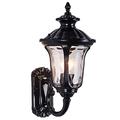 MINGRT Outdoor Wall Lights Black Metal, Waterproof Wall Lamp Vintage E27 with Glass Lampshade Rustic Outdoor Wall Lamps Antique Outdoor Lighting Fixtures for Villa Garden Courtyards Terrace Garage