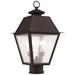 2 Light Bronze Outdoor Post Top Lantern