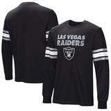 Men's Black Las Vegas Raiders Hands Off Long Sleeve Adaptive T-Shirt