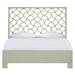 David Francis Furniture Mar Bed Wood/Wicker/Rattan in Green | 60 H x 64 W x 84 D in | Wayfair B5025BED-Q-S115