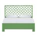 David Francis Furniture Mar Bed Wood/Wicker/Rattan in Green | 60 H x 80 W x 84 D in | Wayfair B5025BED-K-S138