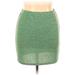 Shein Casual Bodycon Skirt Knee Length: Green Print Bottoms - Women's Size 16