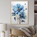 Red Barrel Studio® Minimalism Daisy Flower I - Floral Canvas Art Print Canvas, Cotton in Blue | 20 H x 12 W x 1 D in | Wayfair