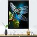 Latitude Run® Teal Dragonfly Insects Flight - Animals Canvas Print Plastic in Blue/Green | 44 H x 34 W x 1.5 D in | Wayfair