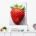 Ebern Designs Fruit Sweet Strawberry Pointillism I - Wrapped Canvas Print Metal in Green/Red/White | 32 H x 24 W x 1 D in | Wayfair