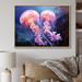 Highland Dunes Animal Lavender Jellyfish Ethereal - Print - Print on Canvas Metal | 30 H x 40 W x 1.5 D in | Wayfair