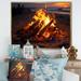 Latitude Run® Beach Photo Beach Bonfire III On Canvas Print Metal in Black/Orange | 24 H x 32 W x 1 D in | Wayfair 238BF63D78EF429B8838E18CB2F69972