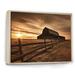 Gracie Oaks Barn Scenery At Dusk II - Farmhouse Canvas Prints Canvas, Cotton in Black/Brown/Yellow | 12 H x 20 W x 1 D in | Wayfair