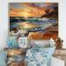 Dovecove Beach Photo Sunlit Horizons II - Nautical & Beach Wall Art Living Room Plastic in Blue/Brown | 34 H x 44 W x 1.5 D in | Wayfair