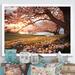 Latitude Run® Pink Cherry Blossom Field II - Print on Canvas Metal in Pink/Red | 30 H x 40 W x 1.5 D in | Wayfair B2035B2166F547749FD71B3D29E1D581