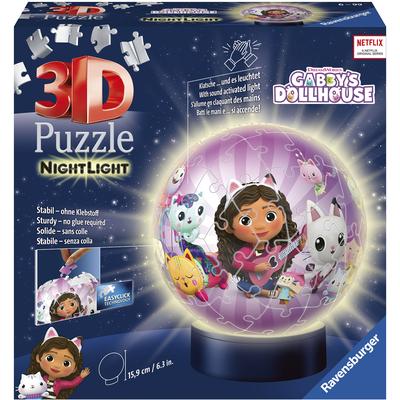 Puzzleball RAVENSBURGER "Nachtlicht Gabby's Dollhouse" Puzzles bunt Kinder Made in Europe