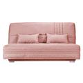 Banquette clic-clac avec matelas de 17 cm rose