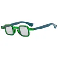 Petites lunettes de soleil carrées pour femmes nuances punk rétro lentille océan claire lunettes