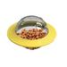 Pet Bite Toy Multifunction Rolling Leakage Toy Creative Dog Food Dispenser Funny Food Leaking Device Feed Training Toy (Yellow)