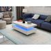 Ria Modern & Contemporary Style Bult in LED Style Coffee Table Made with Wood & Glossy Finish