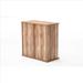 Rustic Wine Cabinet with Barn Door and 2 Drawers, Natural - 31.5 H x 31.5 W x 15.75 L Inches